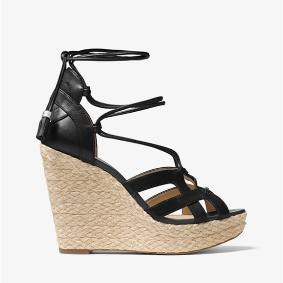 MICHAEL KORS Lace Up Platform Wedge Sandals - Picture 3 of 8